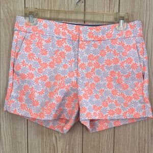 Banana Republic Coral and Lavender Floral Shorts